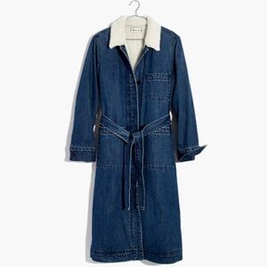 Madewell denim duster coat - Sherpa edition
